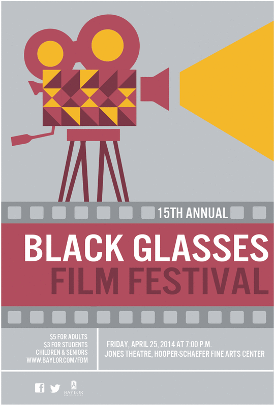 black glasses poster