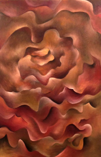 pink abstract painting