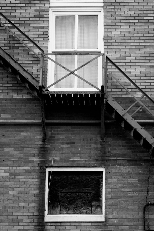 two windows and staircase